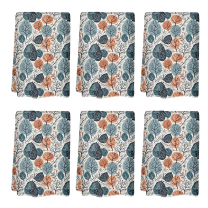 Freezing Leaves Hand Towels (6 Pcs) - DeRose Seasonal