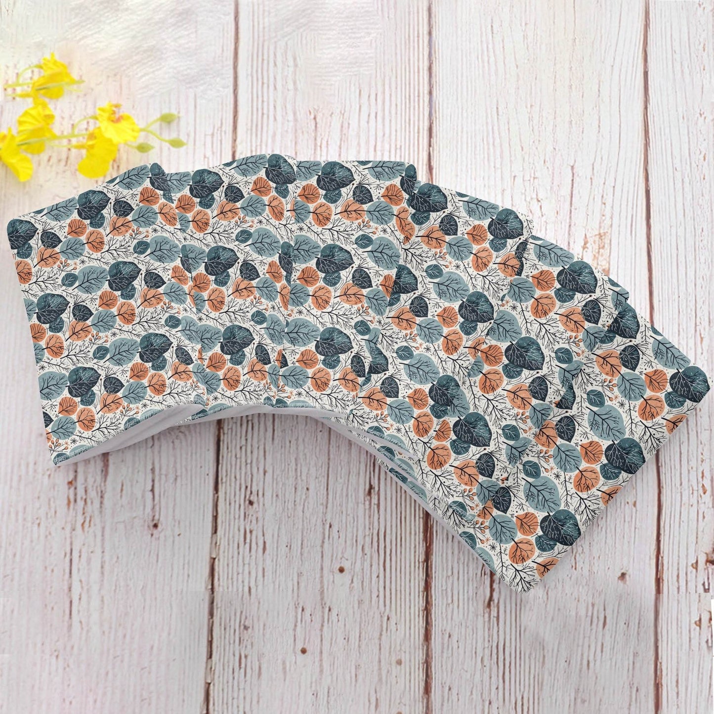 Freezing Leaves Hand Towels (6 Pcs) - DeRose Seasonal