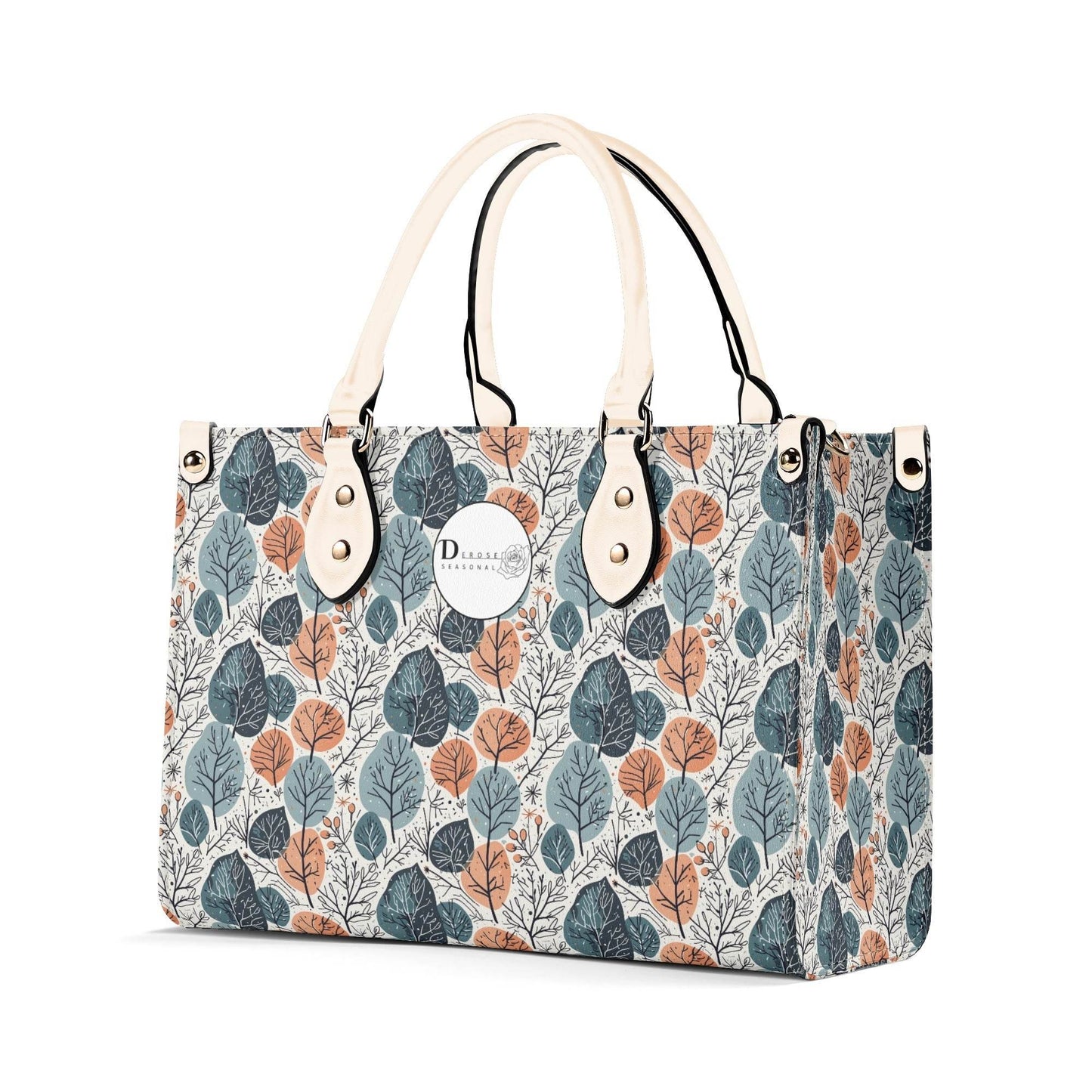 Freezing Leaves Luxury Women Leather Handbag (3 sizes) - DeRose Seasonal