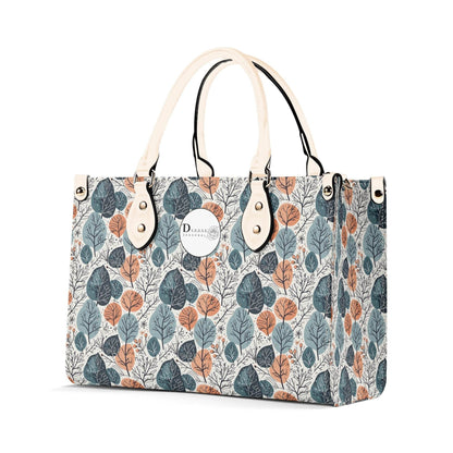 Freezing Leaves Luxury Women Leather Handbag (3 sizes) - DeRose Seasonal