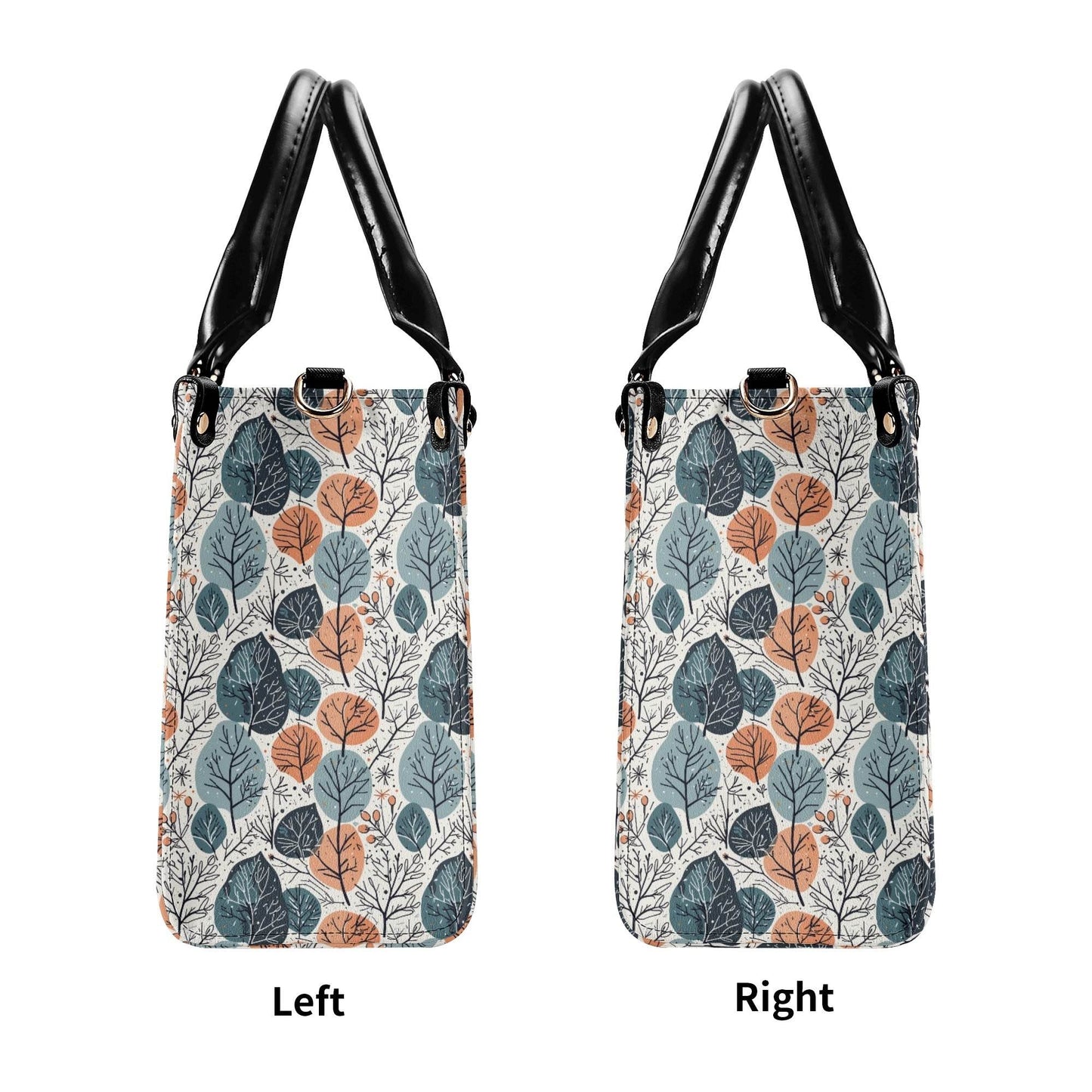 Freezing Leaves Luxury Women Leather Handbag (3 sizes) - DeRose Seasonal