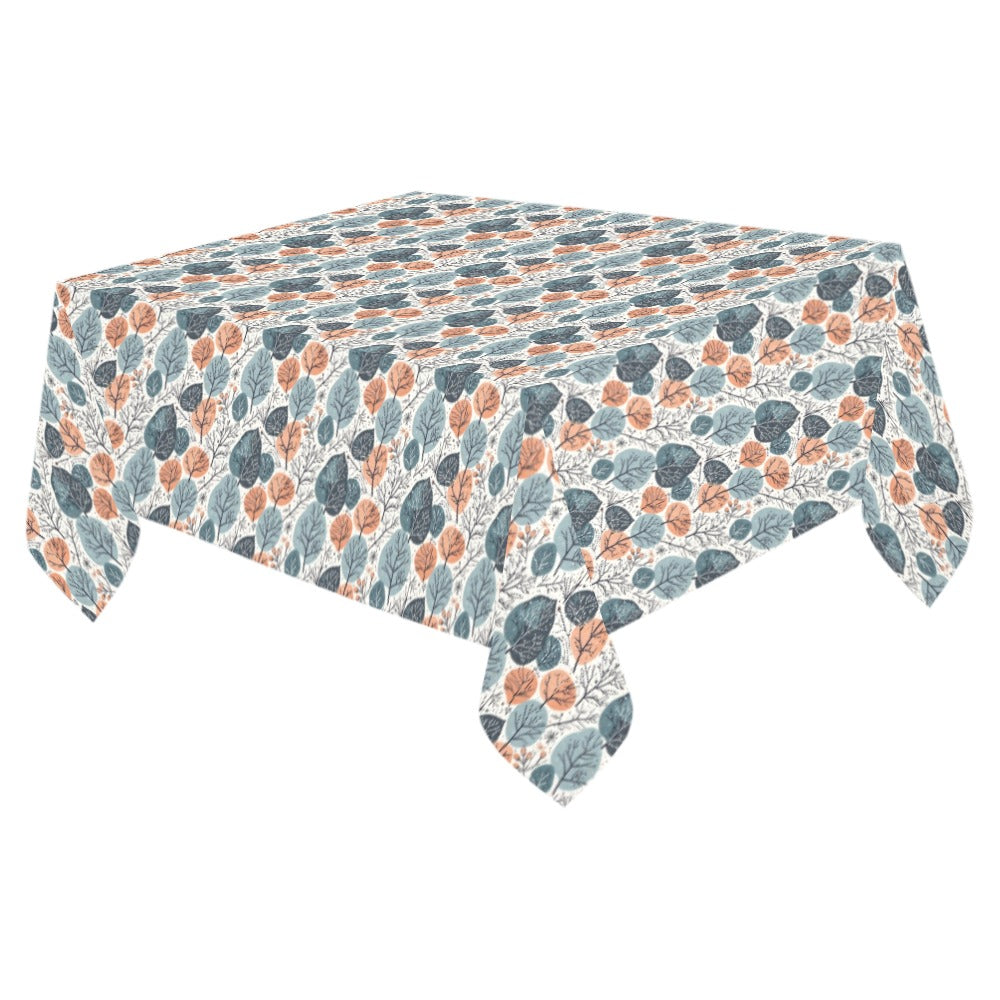 Freezing Leaves Polyester Tablecloth Polyester Tablecloth 70"x 52" DeRose Seasonal