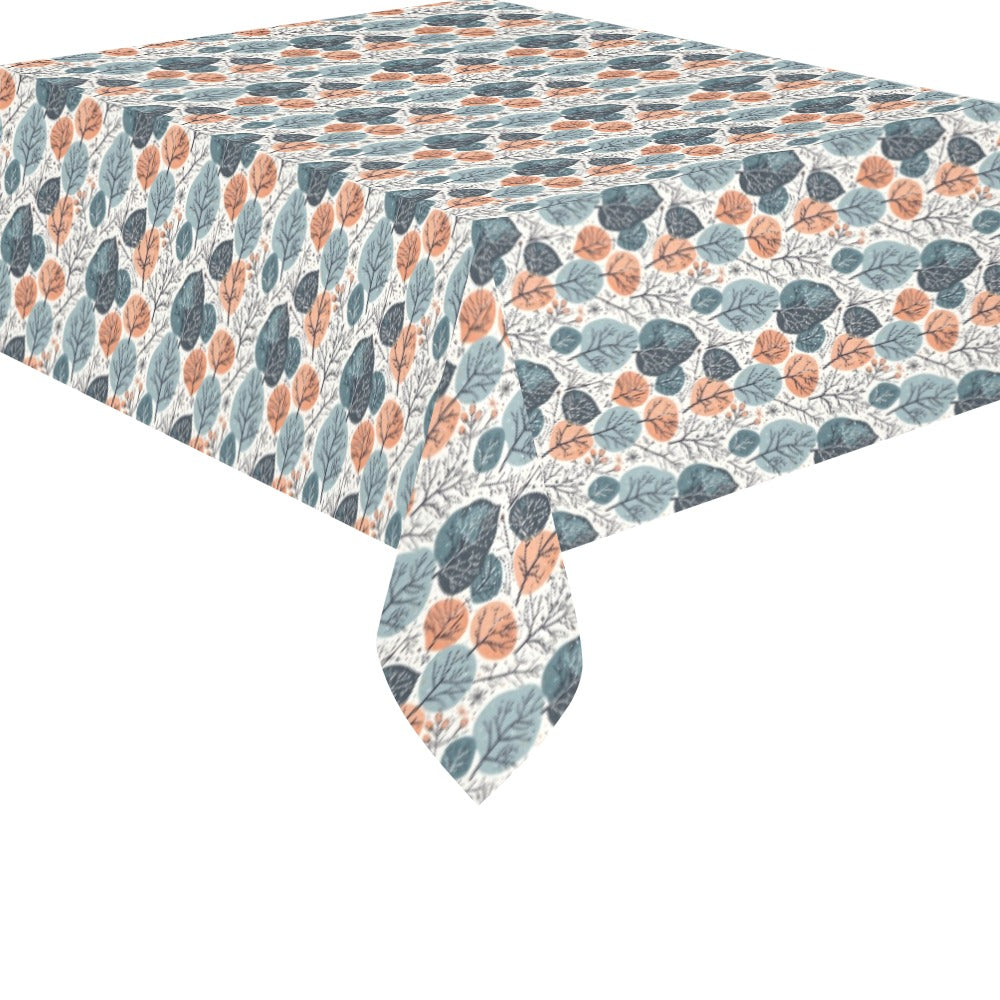 Freezing Leaves Polyester Tablecloth Polyester Tablecloth 70"x 52" DeRose Seasonal