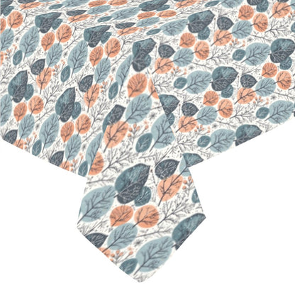 Freezing Leaves Polyester Tablecloth Polyester Tablecloth 70"x 52" DeRose Seasonal
