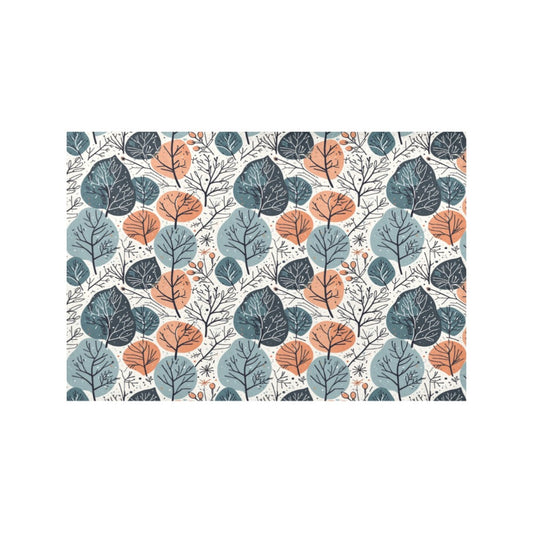 Freezing Leaves Table Placemat (set of 6) Placemats 12" x 18" (Set of 6) DeRose Seasonal