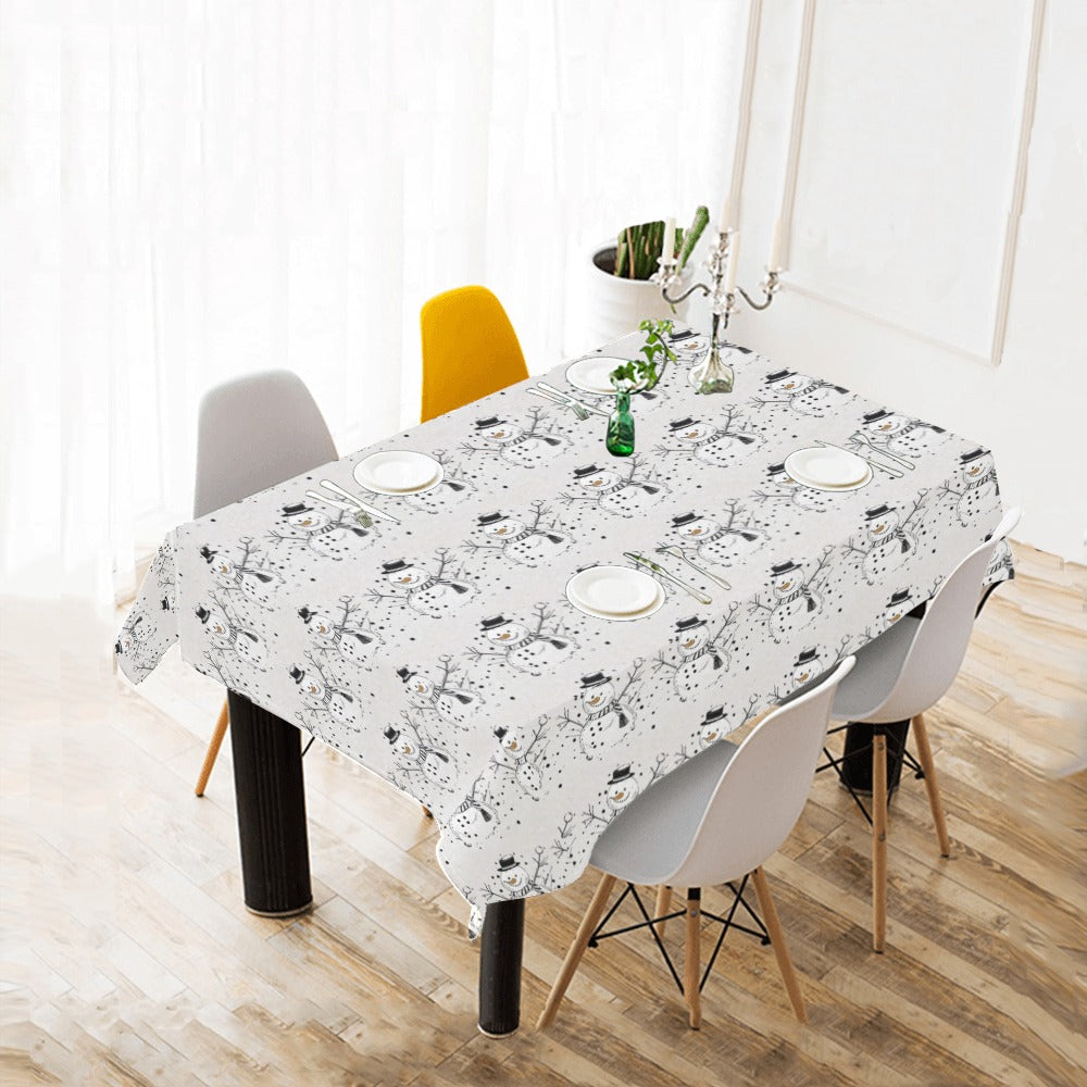 Frosty the Snowman Polyester Tablecloth Polyester Tablecloth 70"x 52" DeRose Seasonal