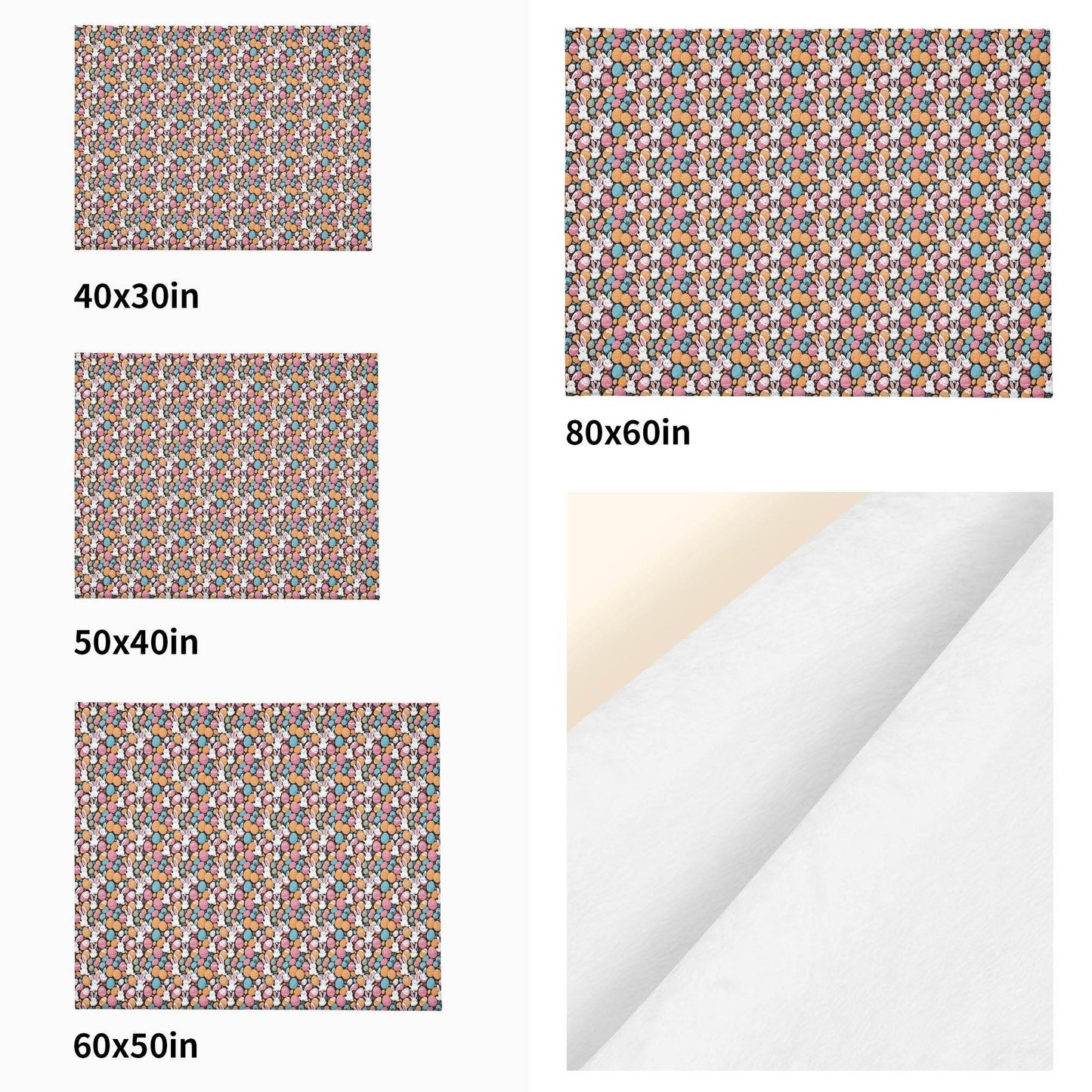 Fun Bunny Flannel Breathable Blanket 4 Sizes - DeRose Seasonal