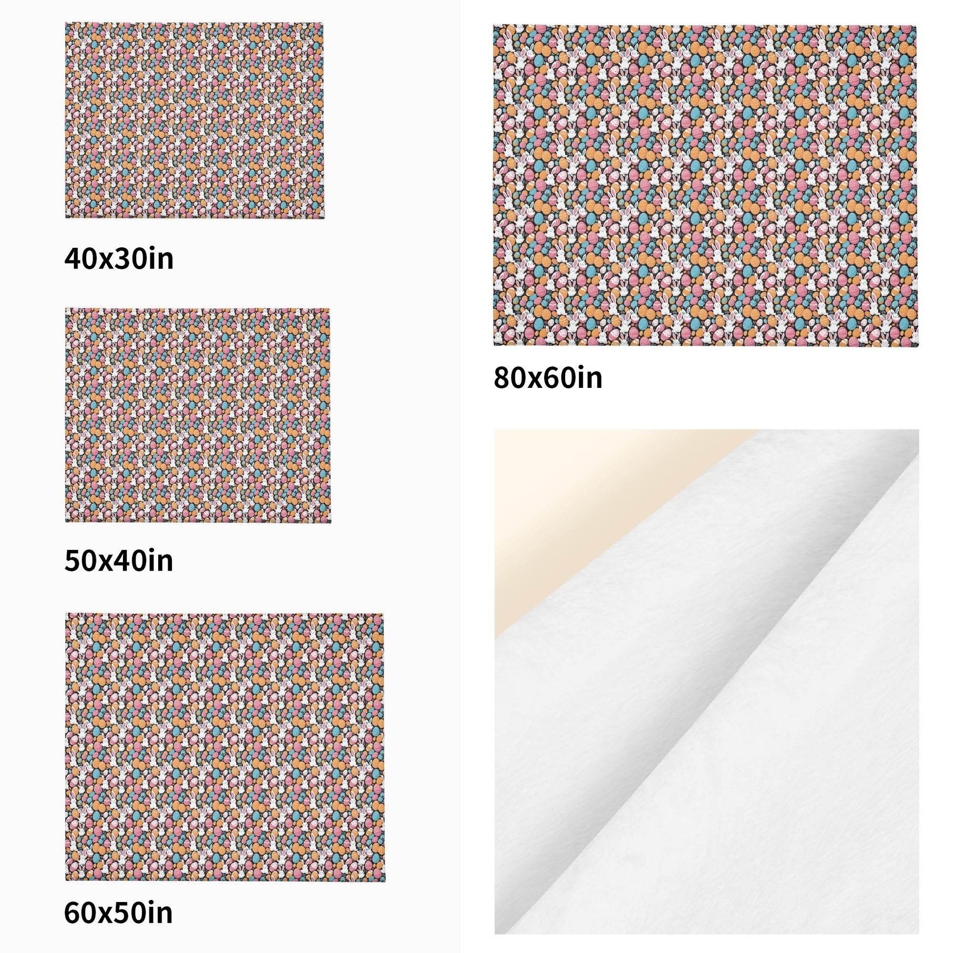 Fun Bunny Flannel Breathable Blanket 4 Sizes - DeRose Seasonal