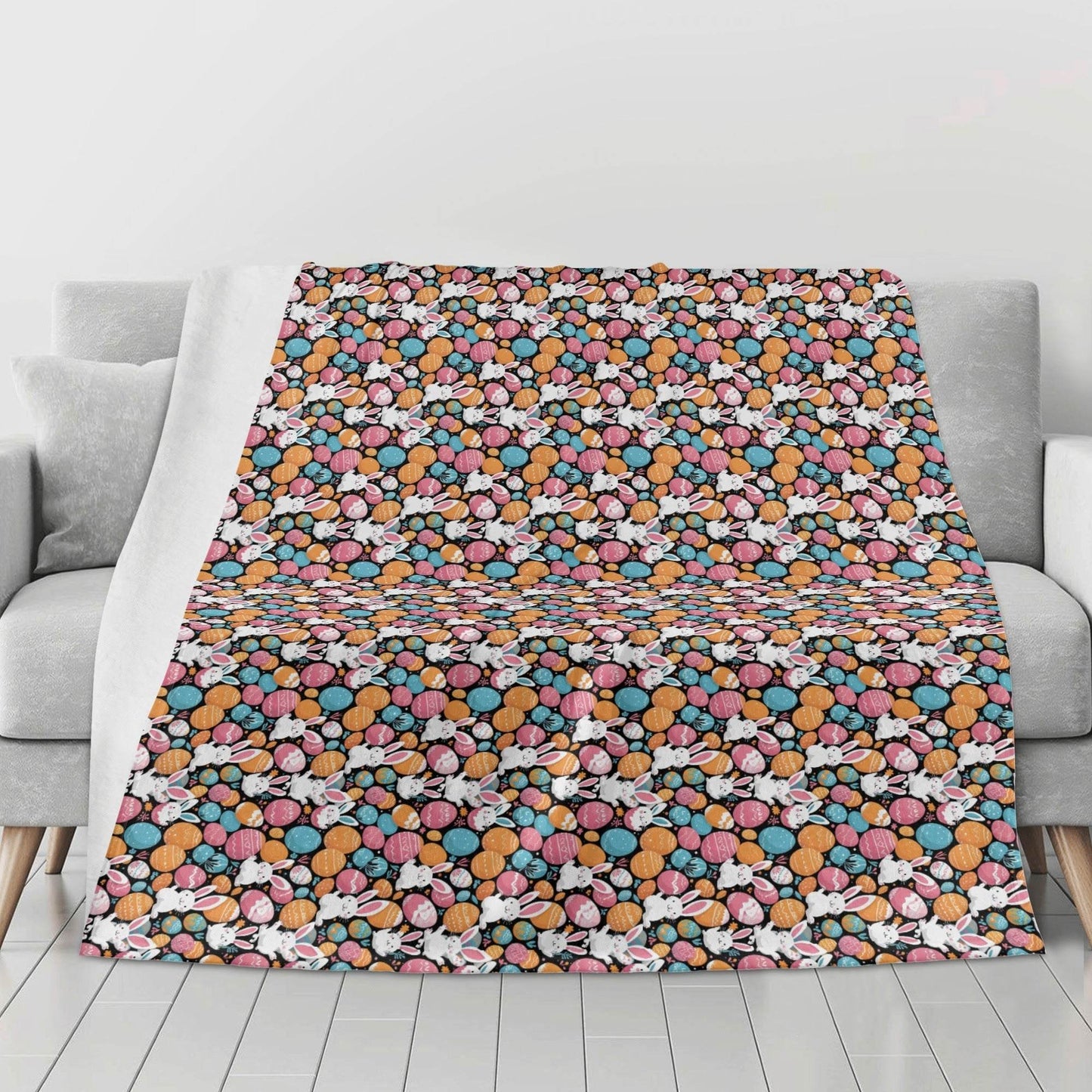 Fun Bunny Flannel Breathable Blanket 4 Sizes - DeRose Seasonal