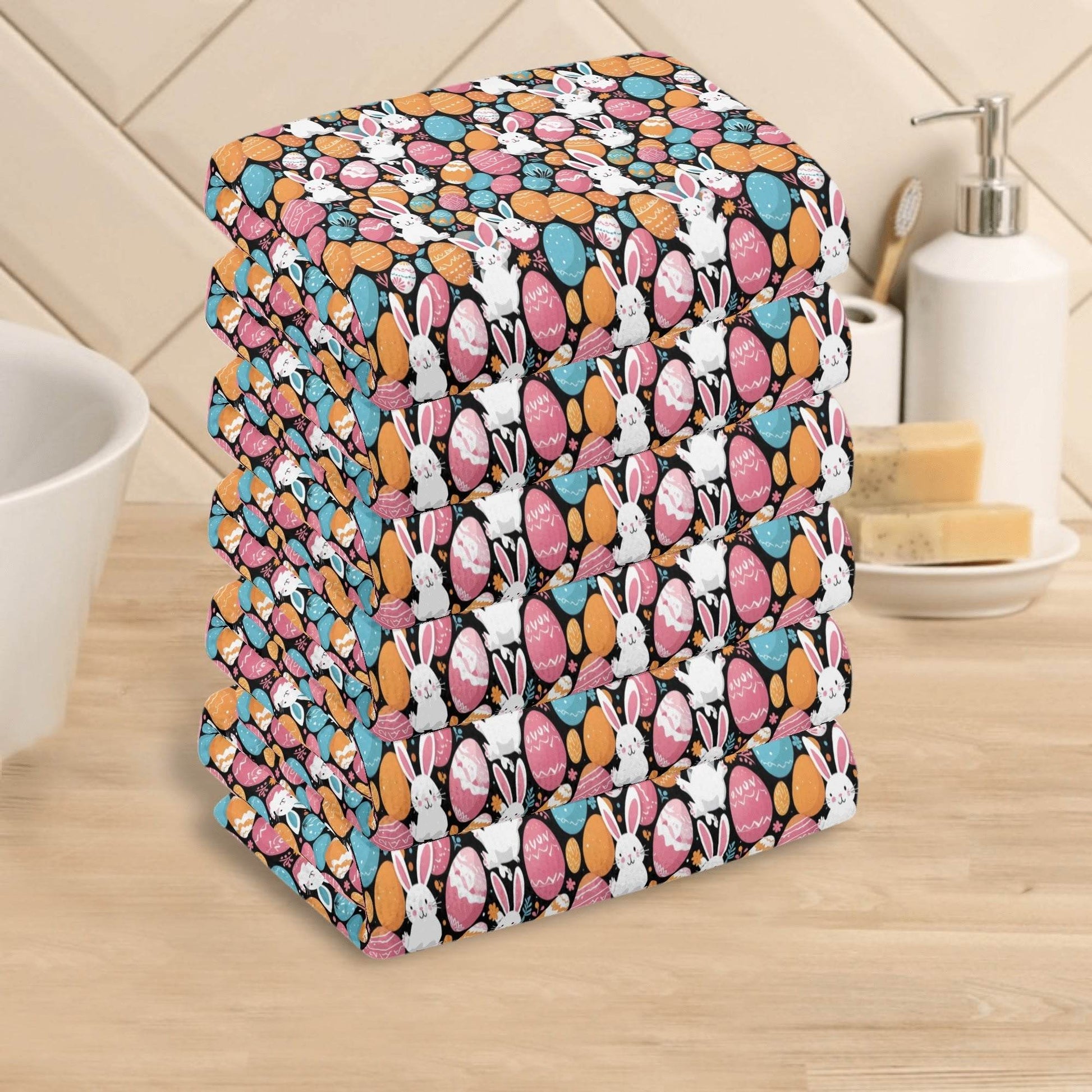 Fun Bunny Hand Towels (6 Pcs) - DeRose Seasonal
