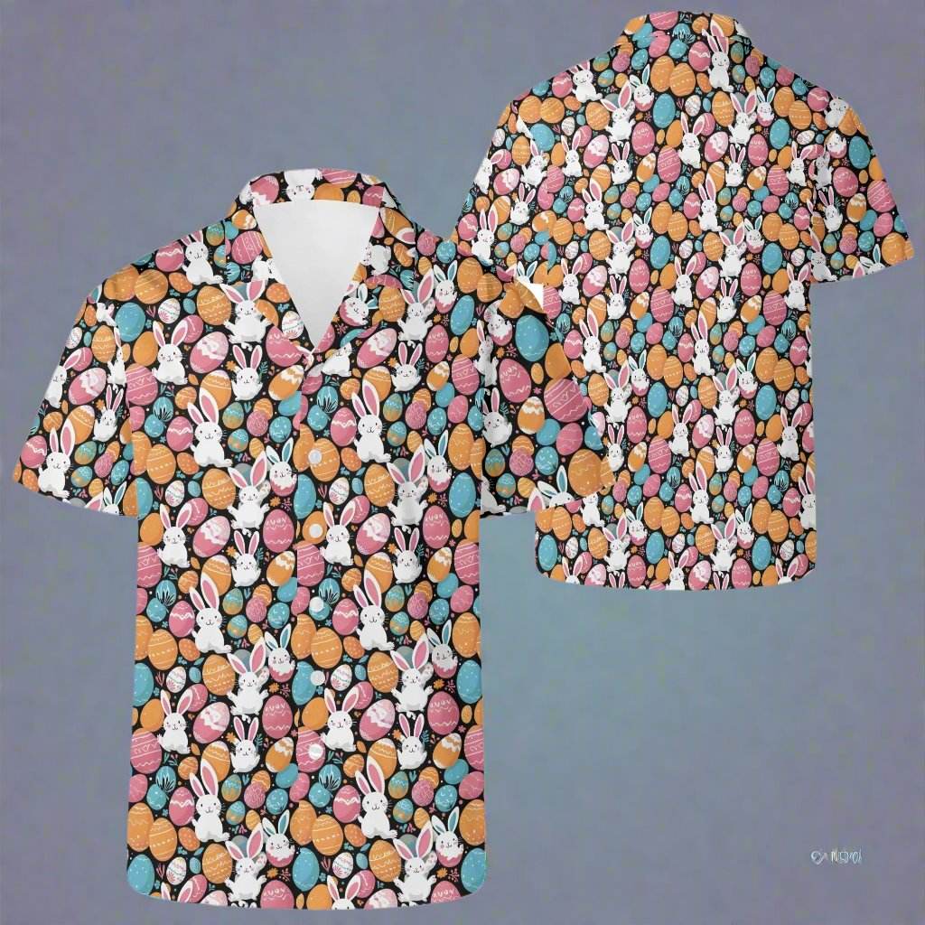 Fun Bunny Men's Casual Hawaiian Shirt - DeRose Seasonal