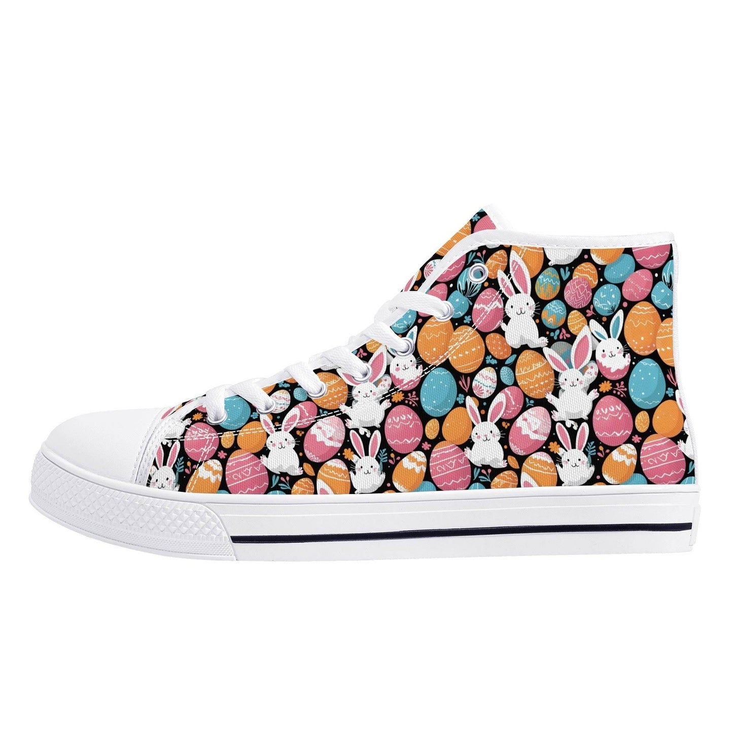 Fun Bunny Men's High Top Canvas Shoes - DeRose Seasonal