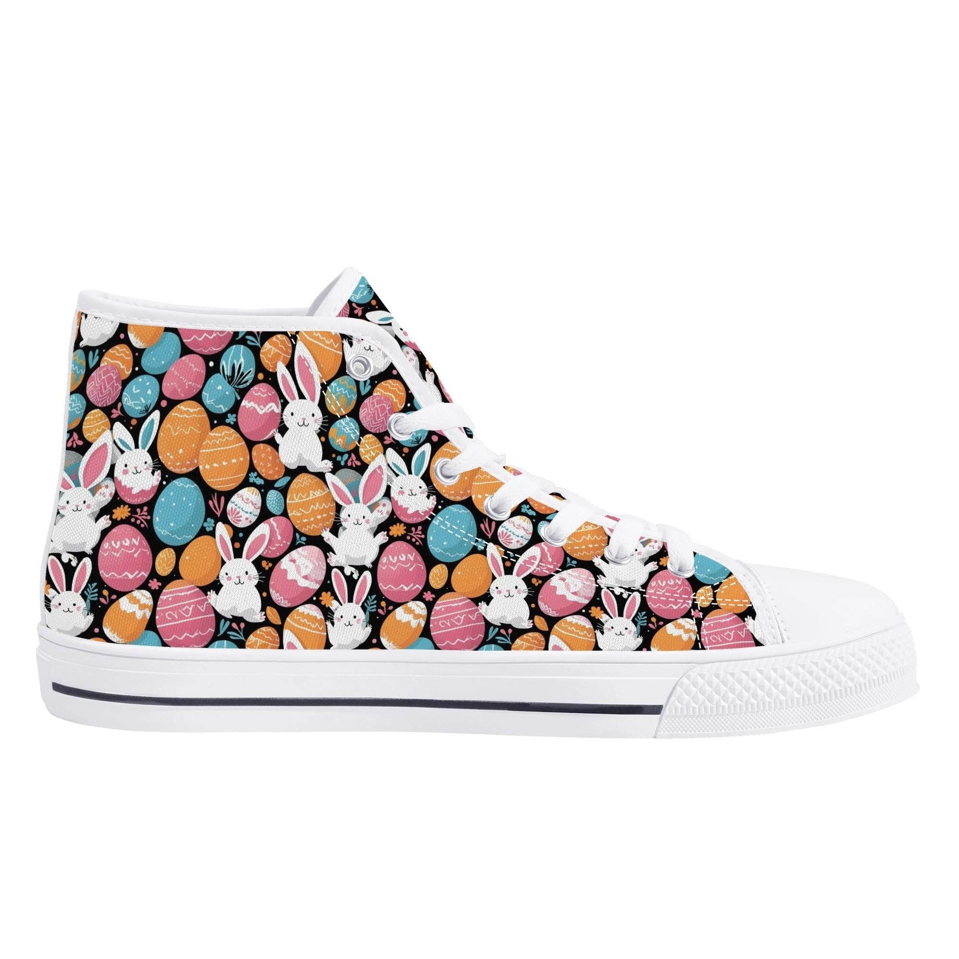 Fun Bunny Men's High Top Canvas Shoes - DeRose Seasonal