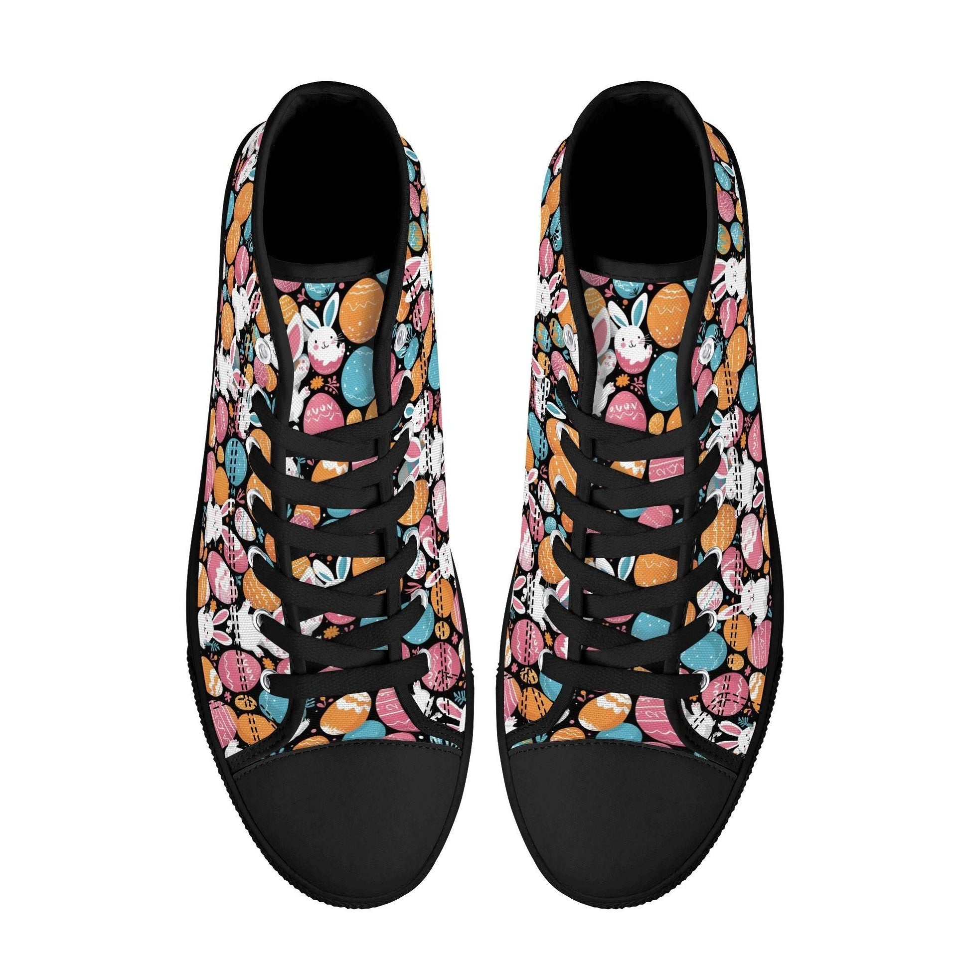Fun Bunny Men's High Top Canvas Shoes - DeRose Seasonal