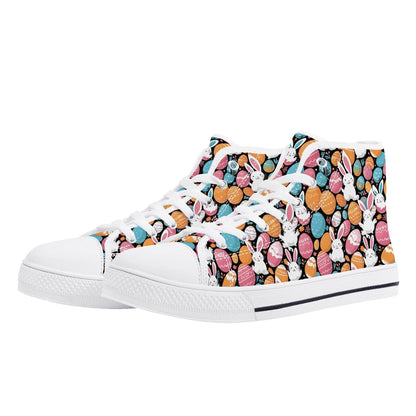 Fun Bunny Men's High Top Canvas Shoes - DeRose Seasonal