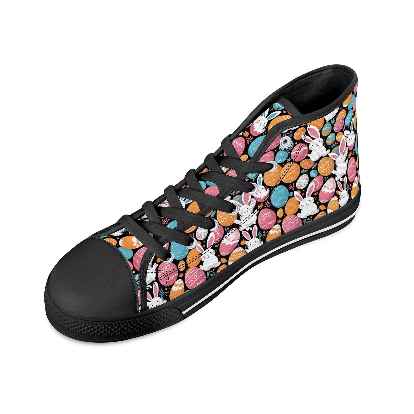 Fun Bunny Men's High Top Canvas Shoes - DeRose Seasonal