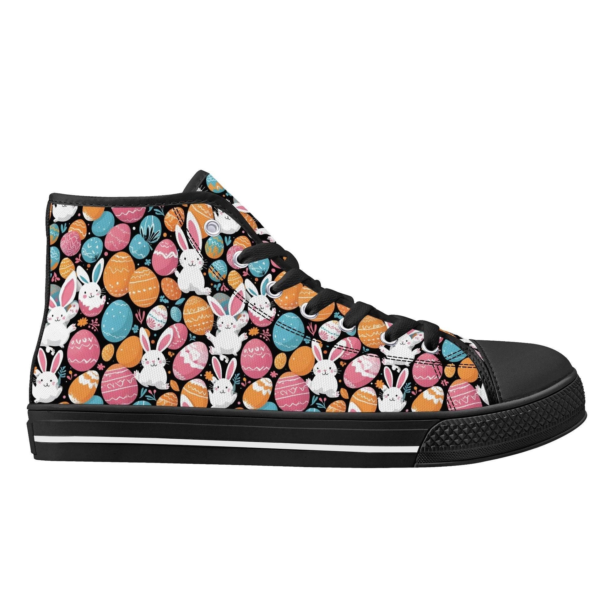 Fun Bunny Men's High Top Canvas Shoes - DeRose Seasonal