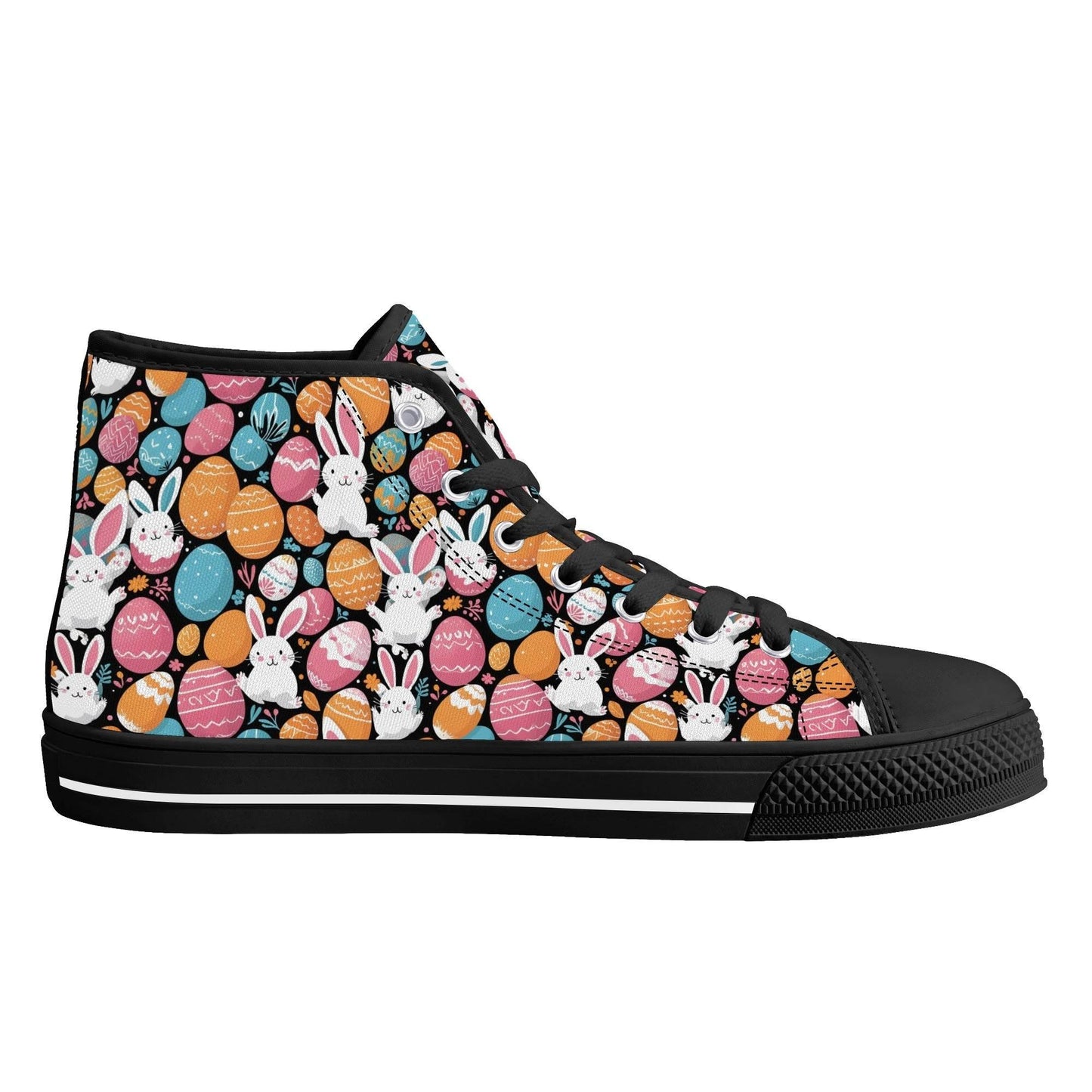 Fun Bunny Men's High Top Canvas Shoes - DeRose Seasonal