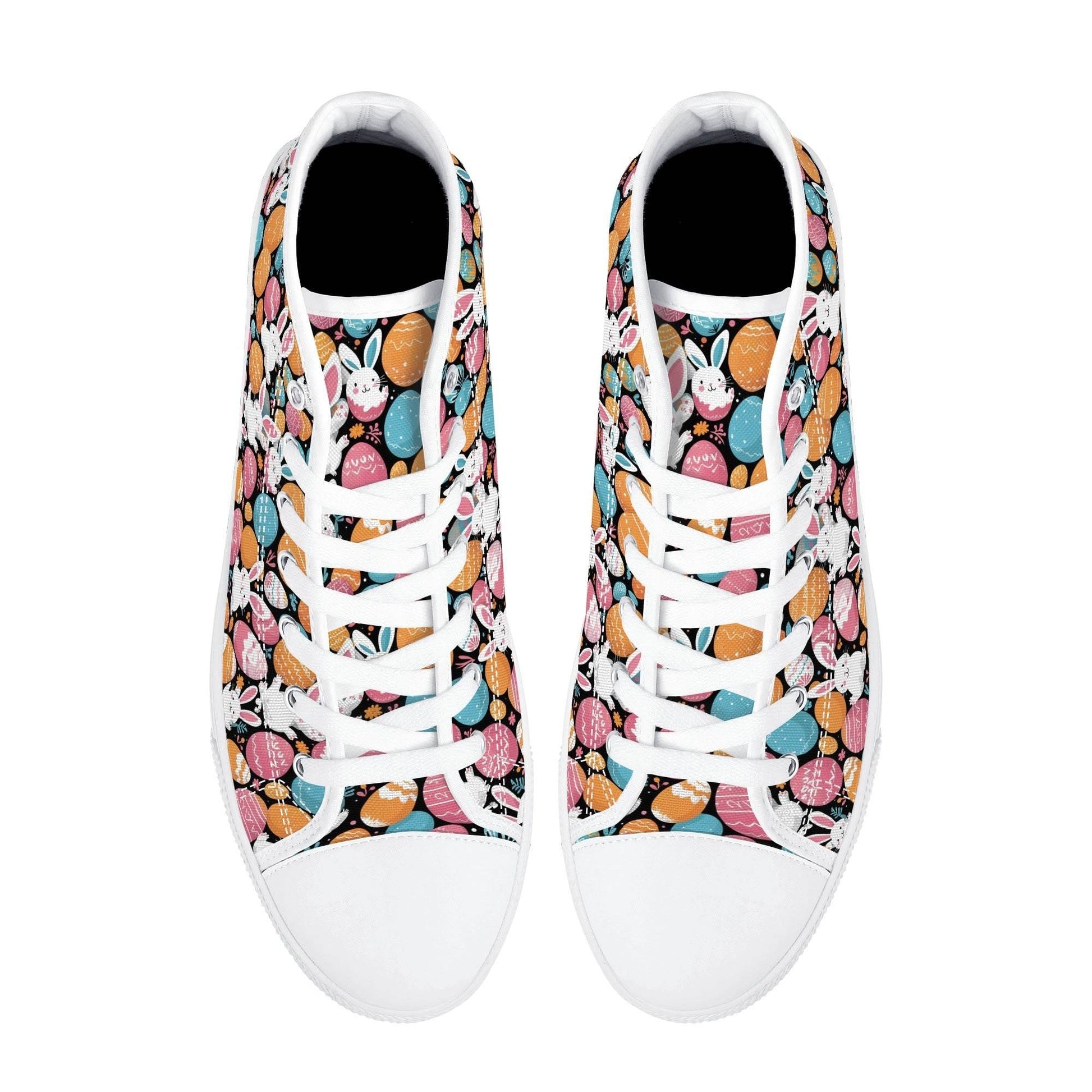 Fun Bunny Men's High Top Canvas Shoes - DeRose Seasonal
