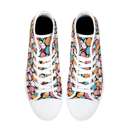Fun Bunny Men's High Top Canvas Shoes - DeRose Seasonal