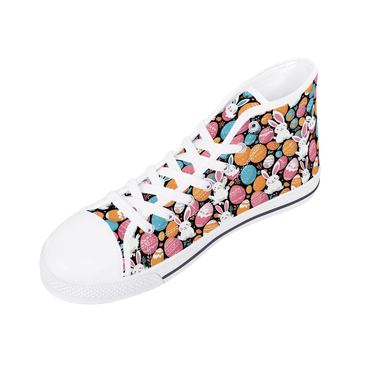 Fun Bunny Men's High Top Canvas Shoes - DeRose Seasonal