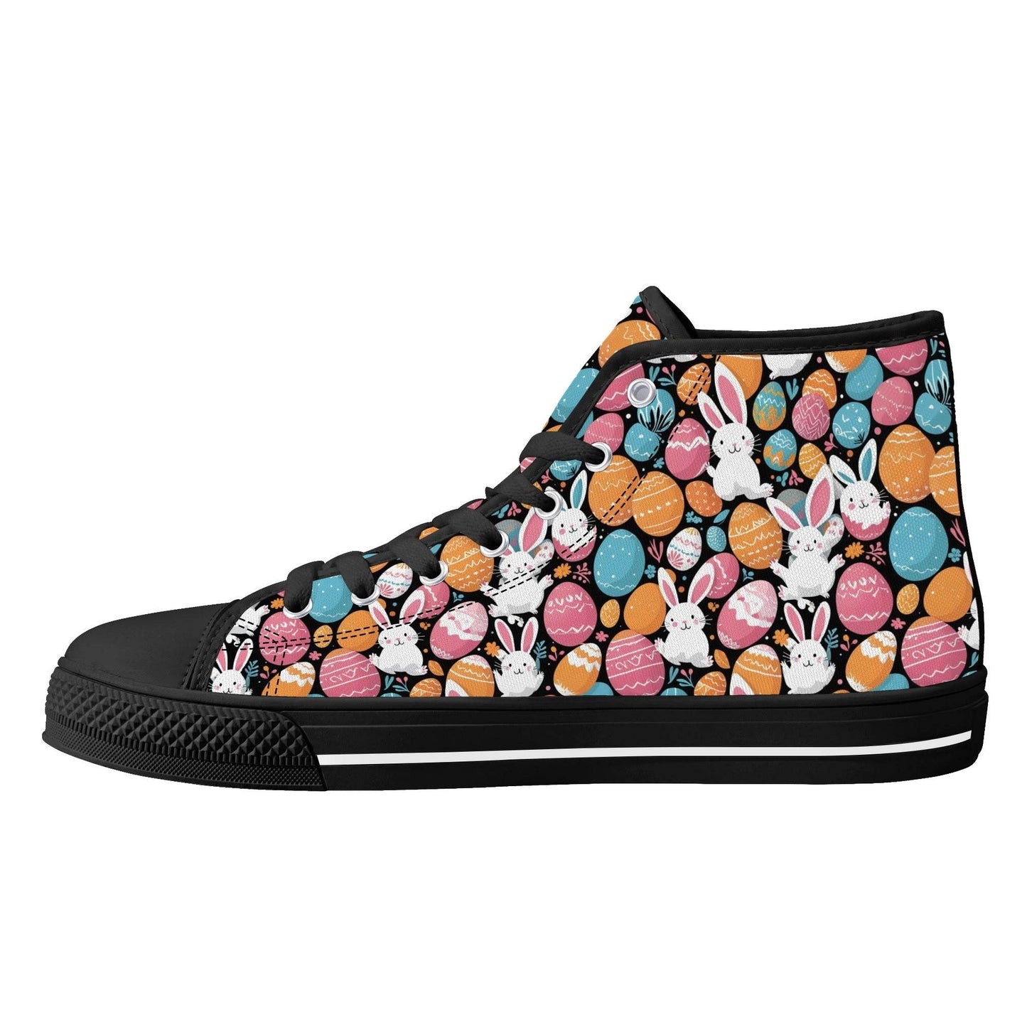 Fun Bunny Men's High Top Canvas Shoes - DeRose Seasonal