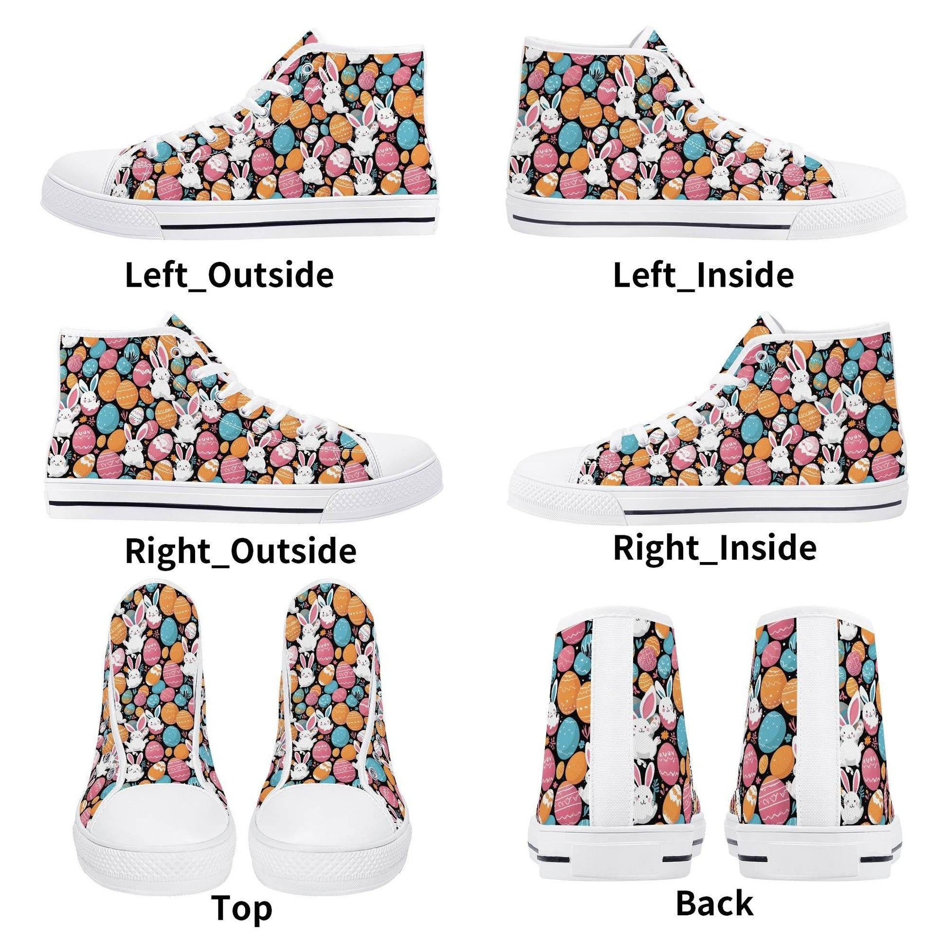 Fun Bunny Men's High Top Canvas Shoes - DeRose Seasonal