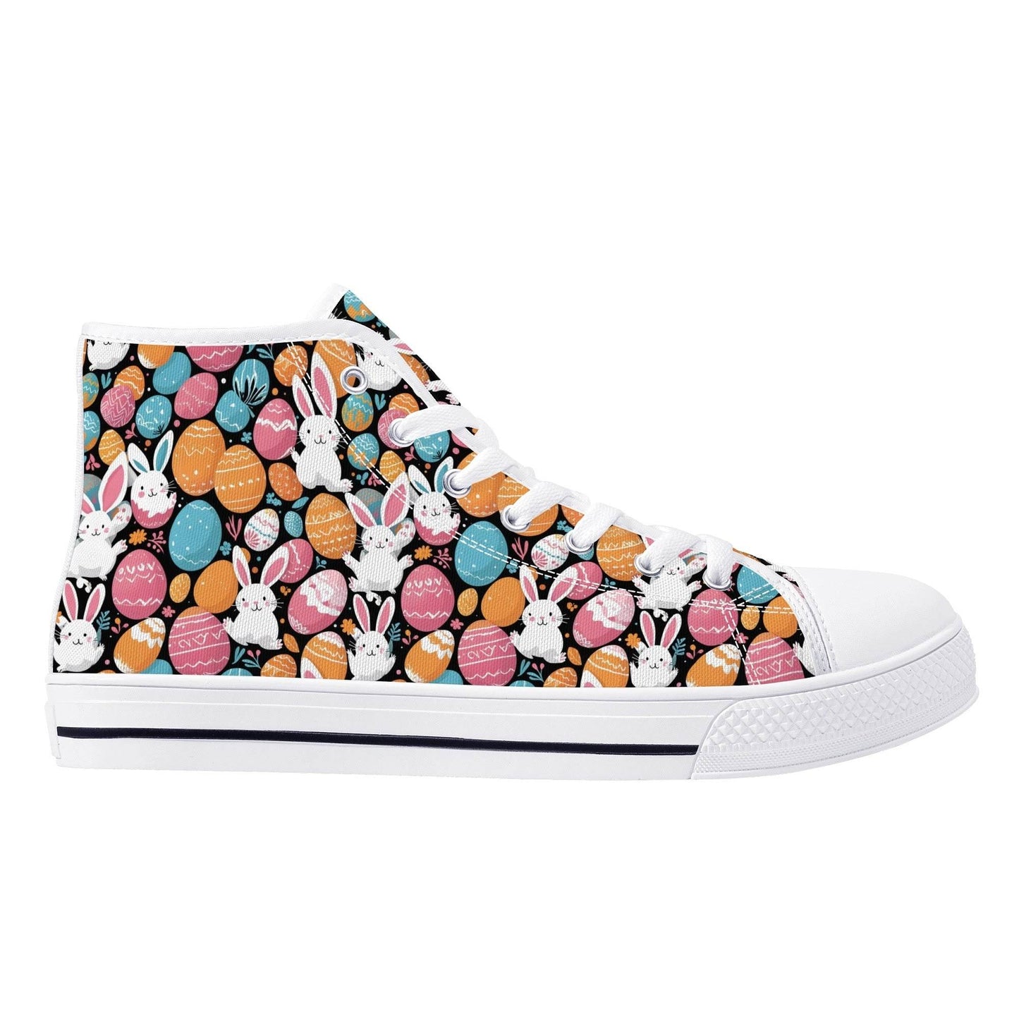 Fun Bunny Men's High Top Canvas Shoes - DeRose Seasonal