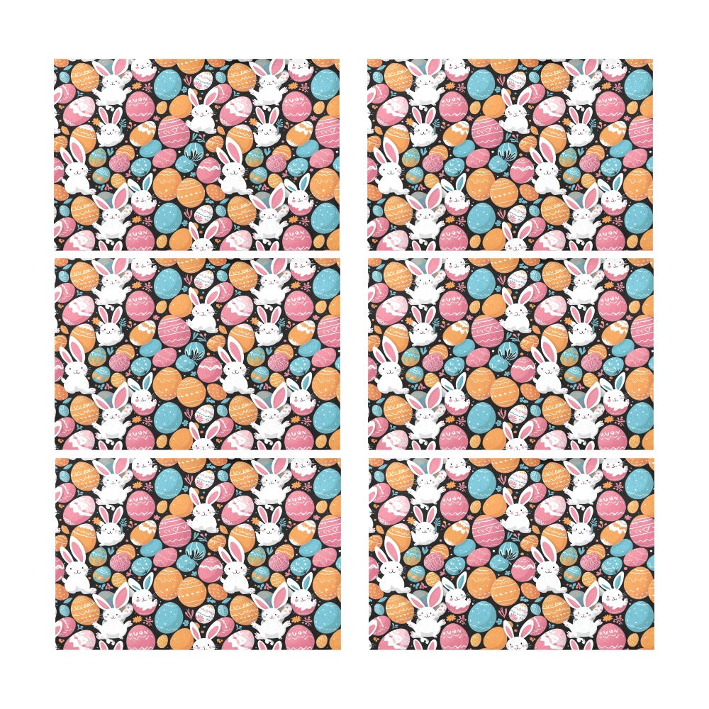 Fun Bunny Table Placemat (set of 6) Placemats 12" x 18" (Set of 6) DeRose Seasonal