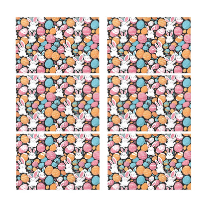 Fun Bunny Table Placemat (set of 6) Placemats 12" x 18" (Set of 6) DeRose Seasonal