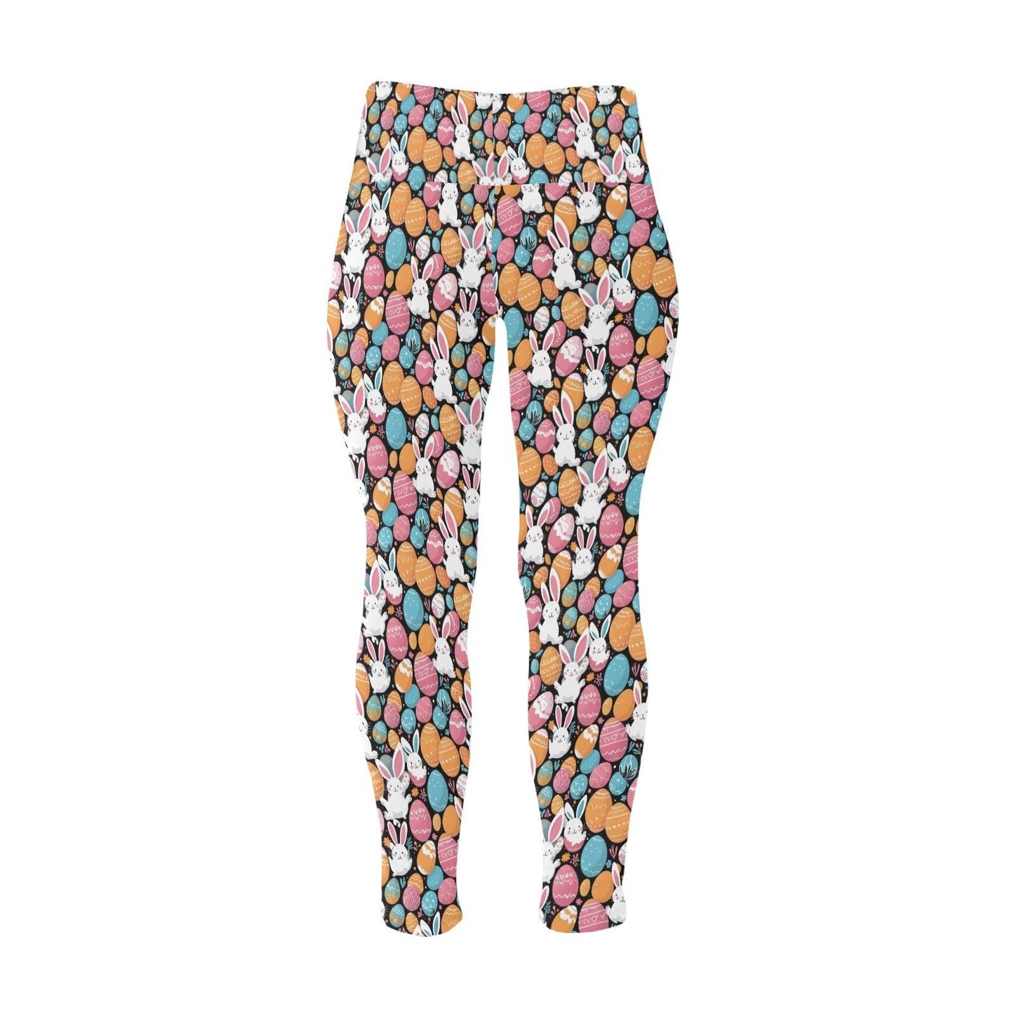 Fun Bunny Women's Plus Size High Waited Leggings Women's High Waist Leggings(Plus Size)(ModelL45) - DeRose Seasonal