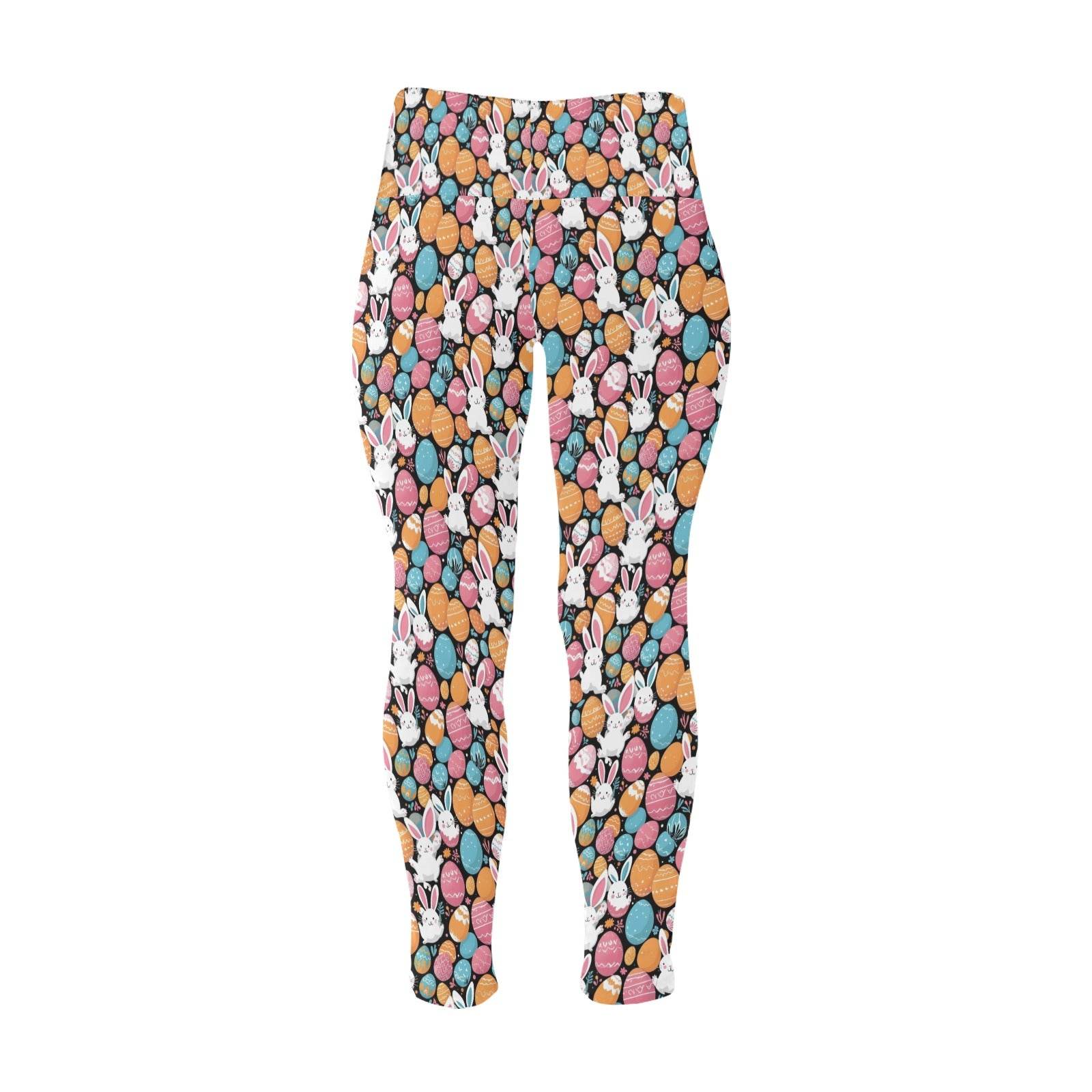 Fun Bunny Women's Plus Size High Waited Leggings Women's High Waist Leggings(Plus Size)(ModelL45) - DeRose Seasonal