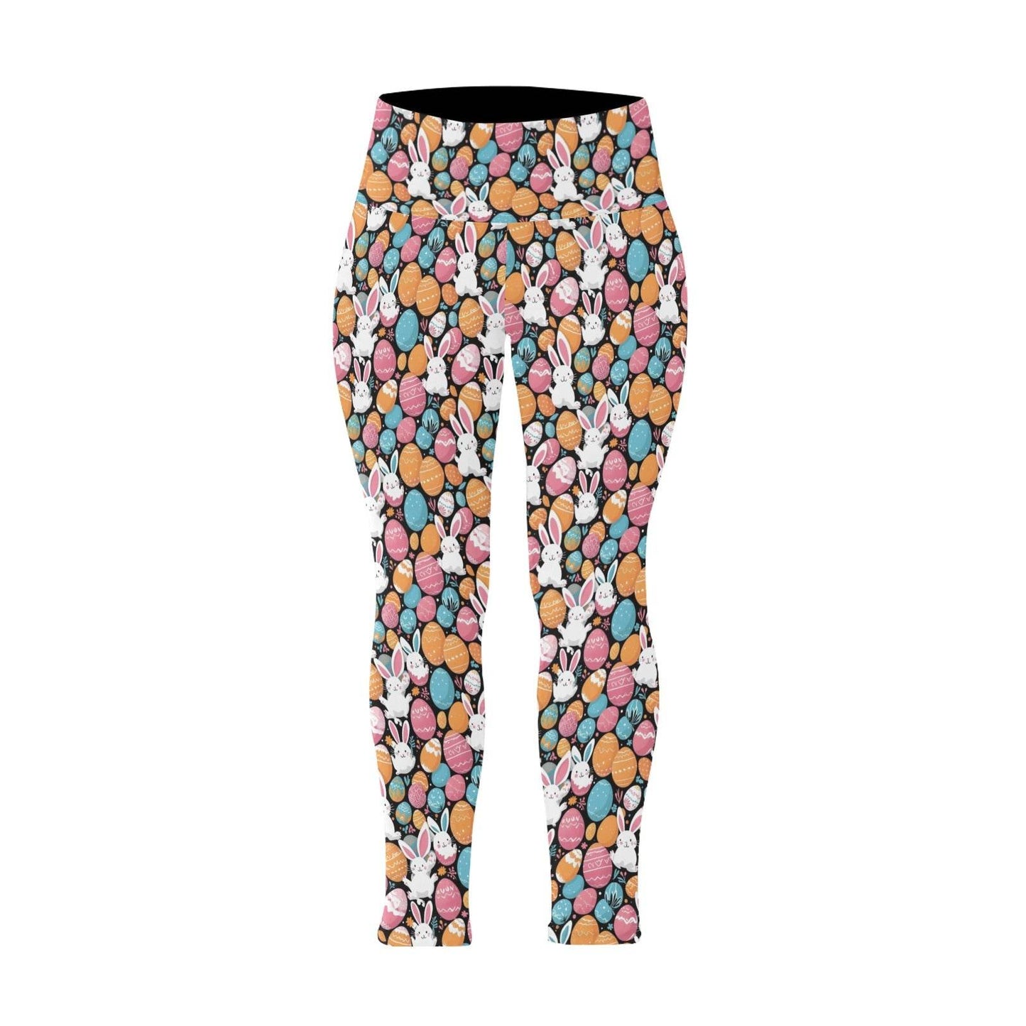 Fun Bunny Women's Plus Size High Waited Leggings Women's High Waist Leggings(Plus Size)(ModelL45) - DeRose Seasonal