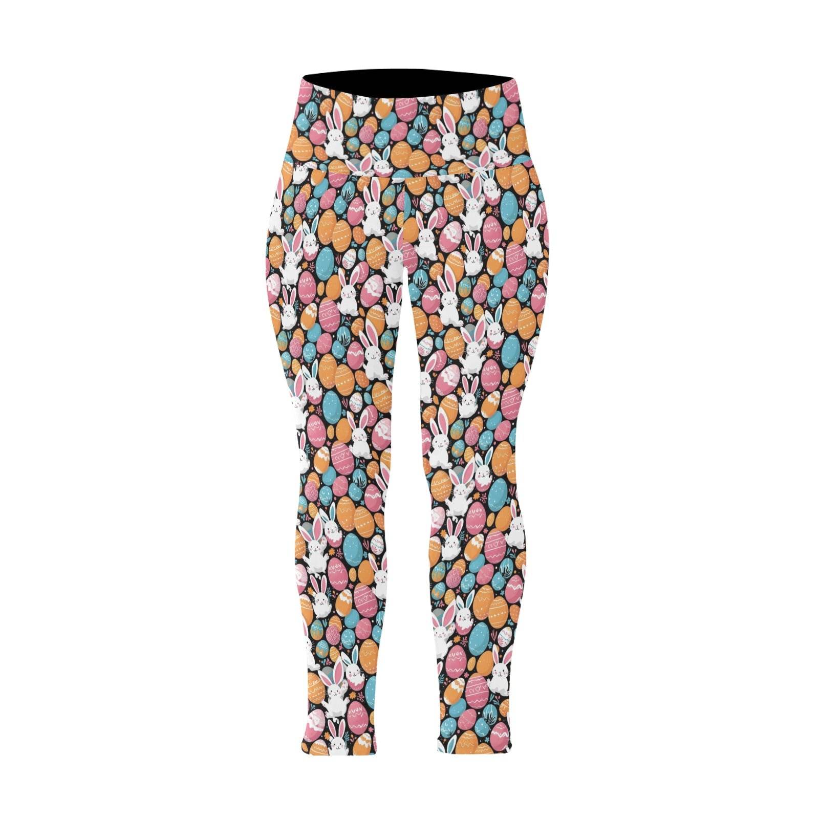 Fun Bunny Women's Plus Size High Waited Leggings Women's High Waist Leggings(Plus Size)(ModelL45) - DeRose Seasonal