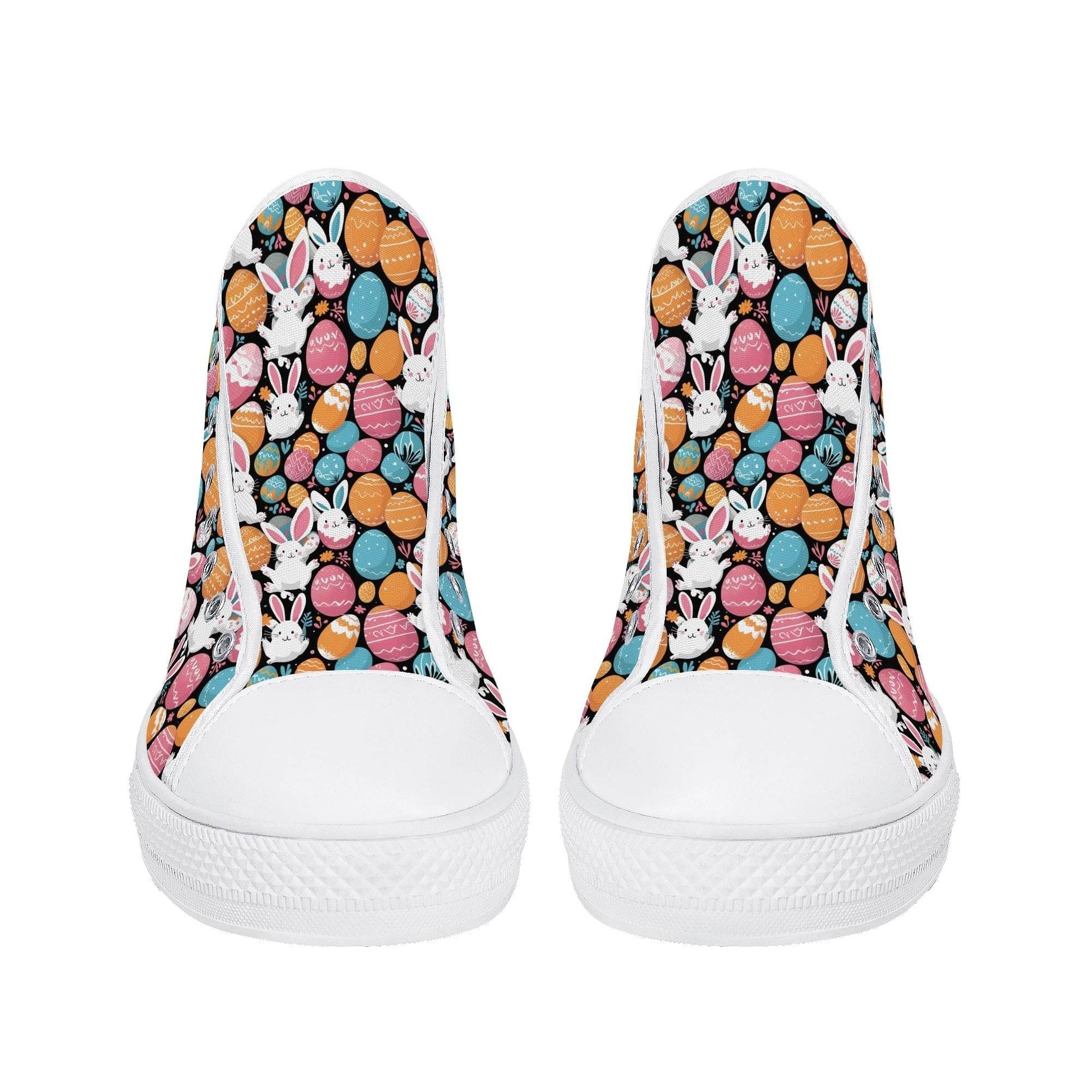 Fun Bunny Women's High Top Canvas Shoes - DeRose Seasonal