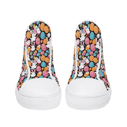 Fun Bunny Women's High Top Canvas Shoes - DeRose Seasonal