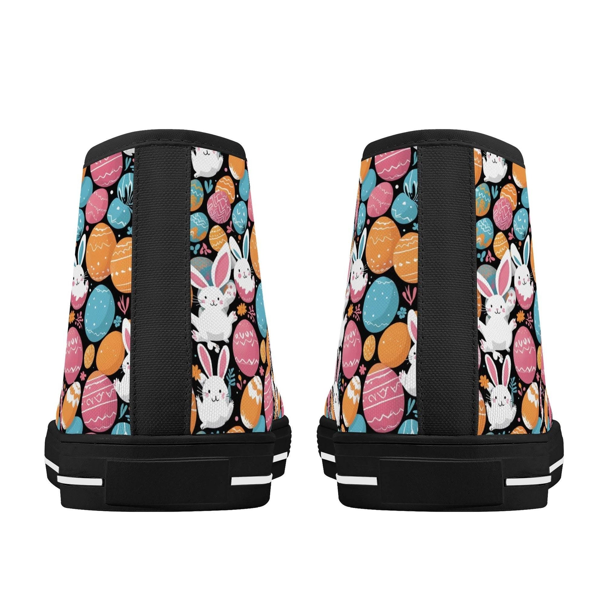 Fun Bunny Women's High Top Canvas Shoes - DeRose Seasonal