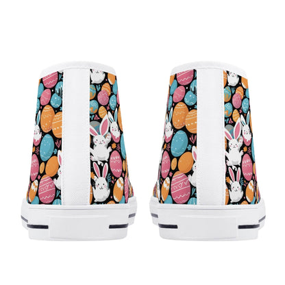 Fun Bunny Women's High Top Canvas Shoes - DeRose Seasonal