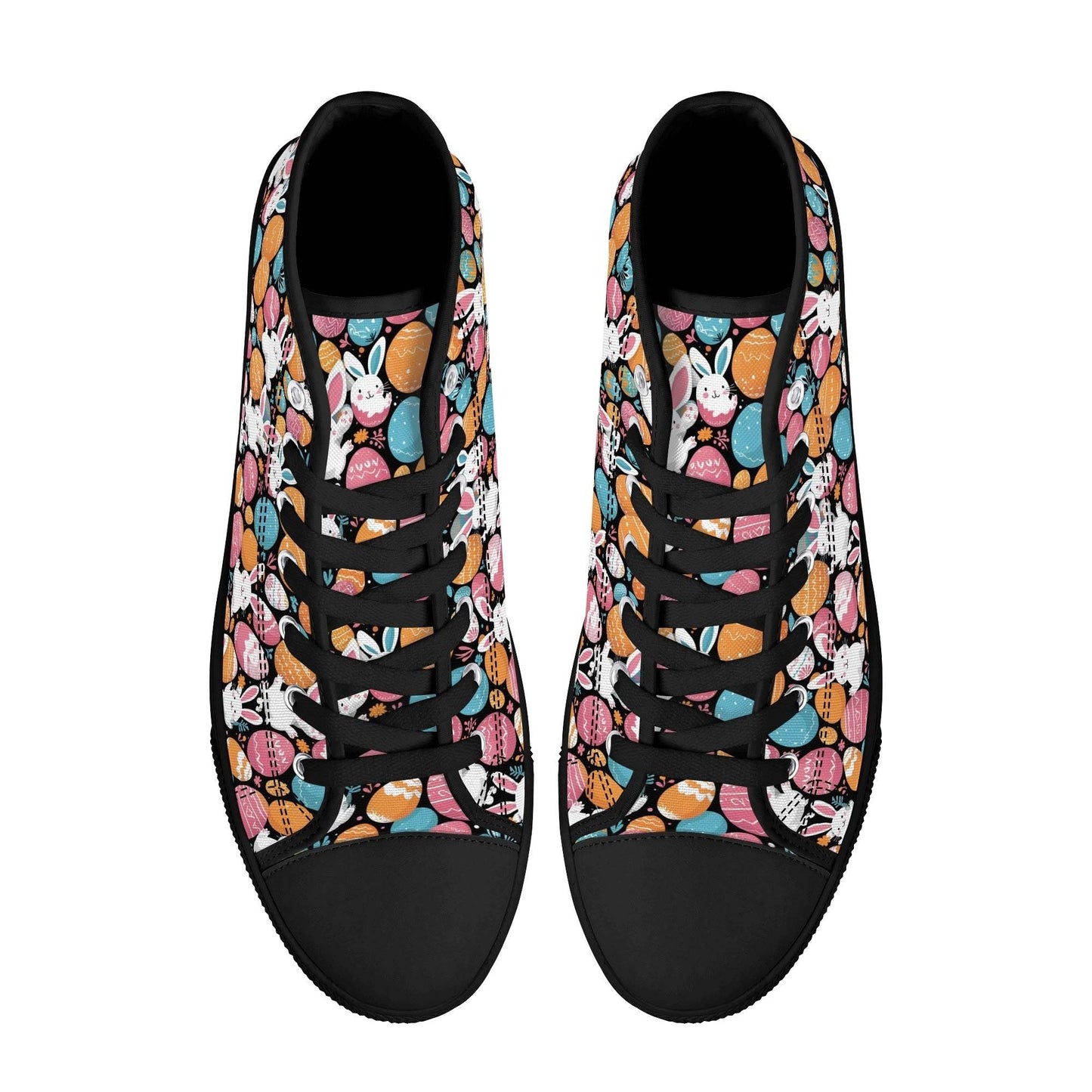 Fun Bunny Women's High Top Canvas Shoes - DeRose Seasonal