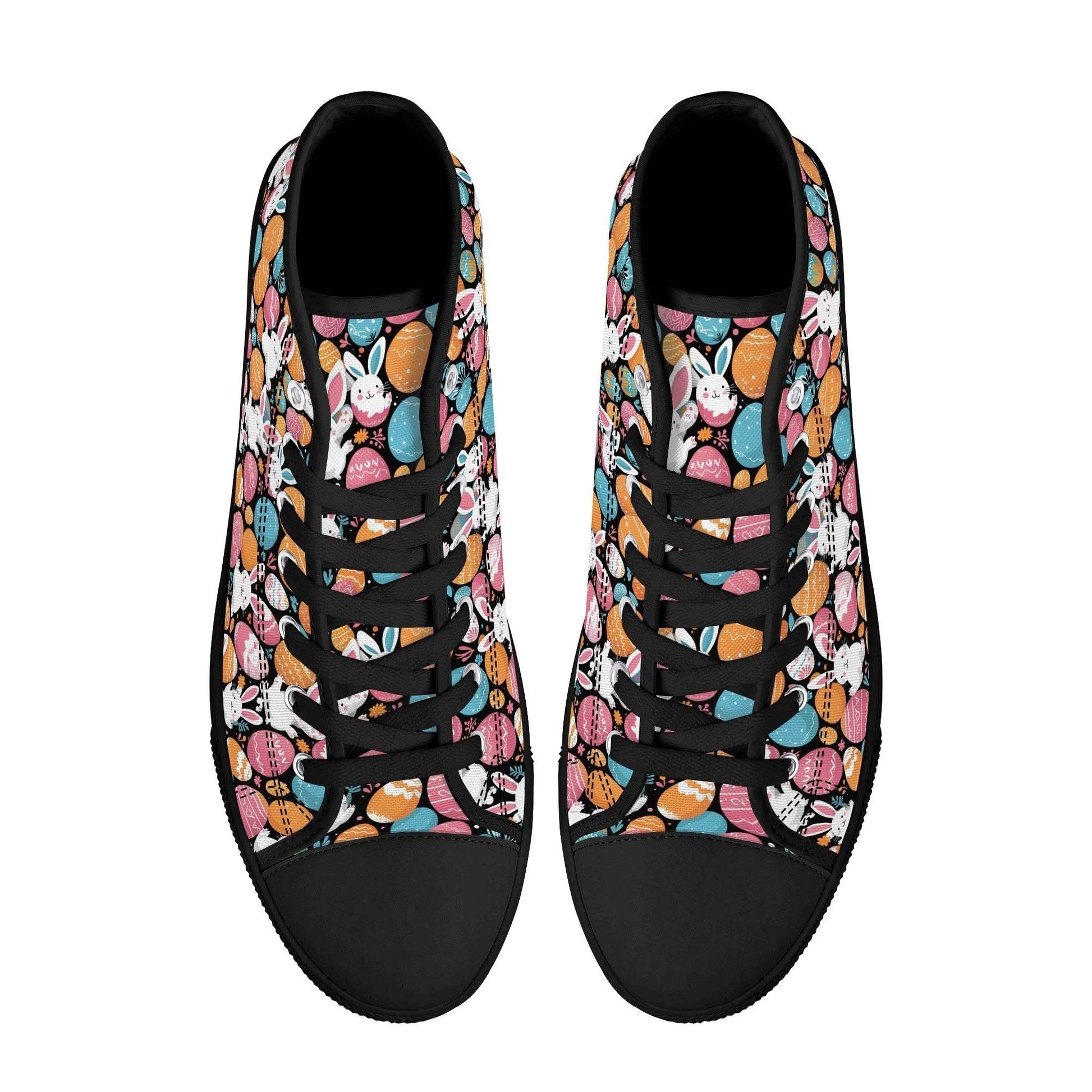 Fun Bunny Women's High Top Canvas Shoes - DeRose Seasonal