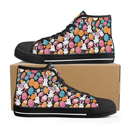 Fun Bunny Women's High Top Canvas Shoes - DeRose Seasonal