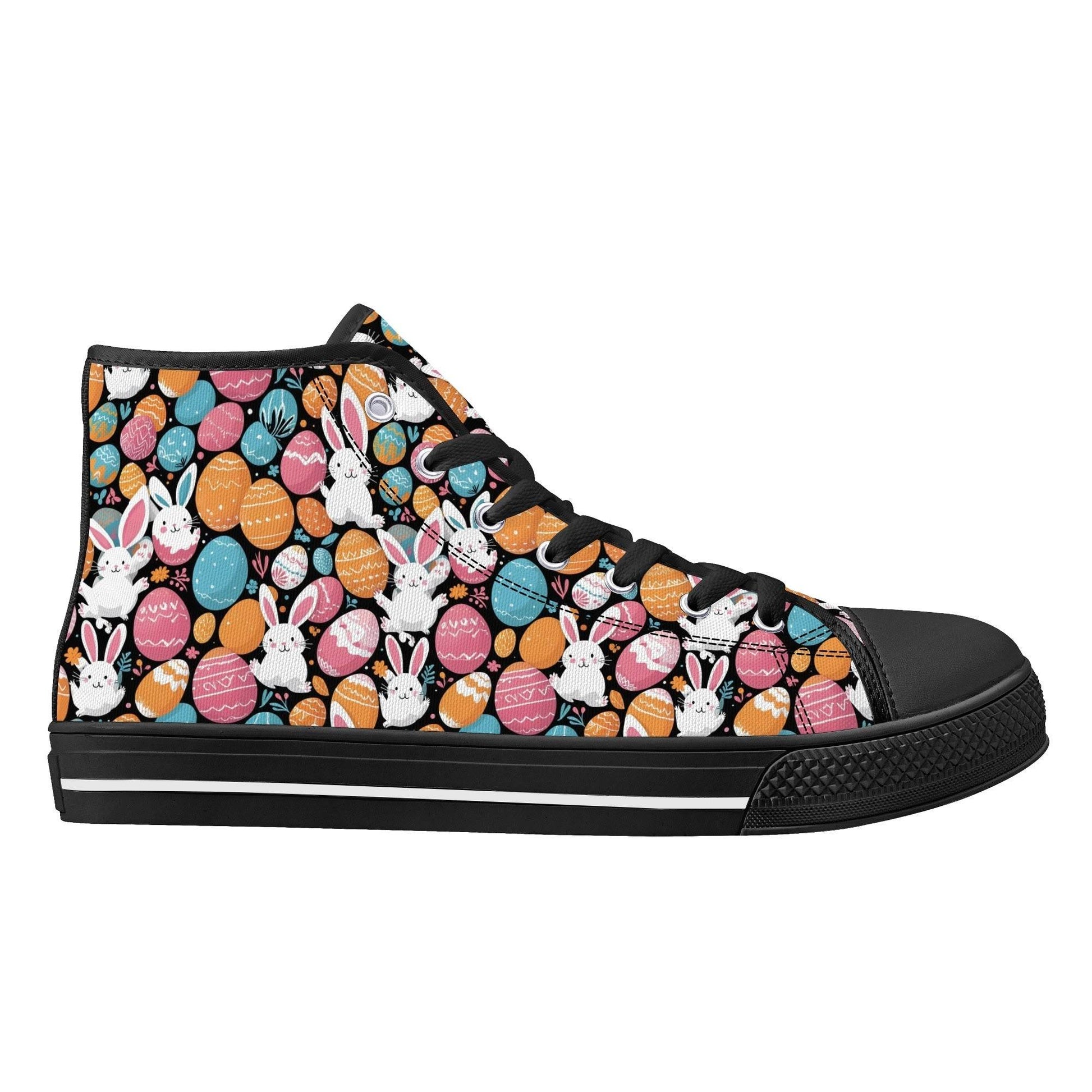Fun Bunny Women's High Top Canvas Shoes - DeRose Seasonal