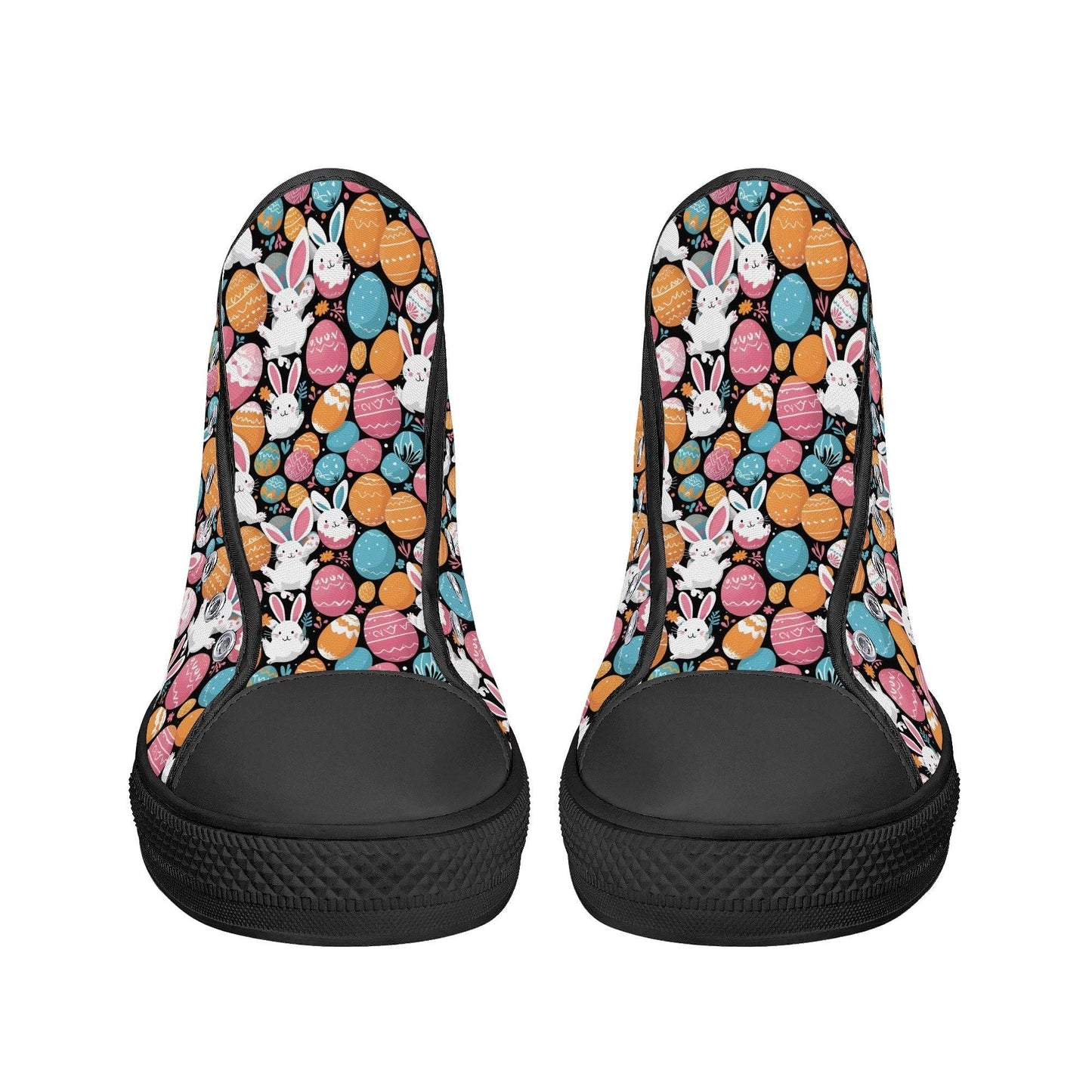 Fun Bunny Women's High Top Canvas Shoes - DeRose Seasonal