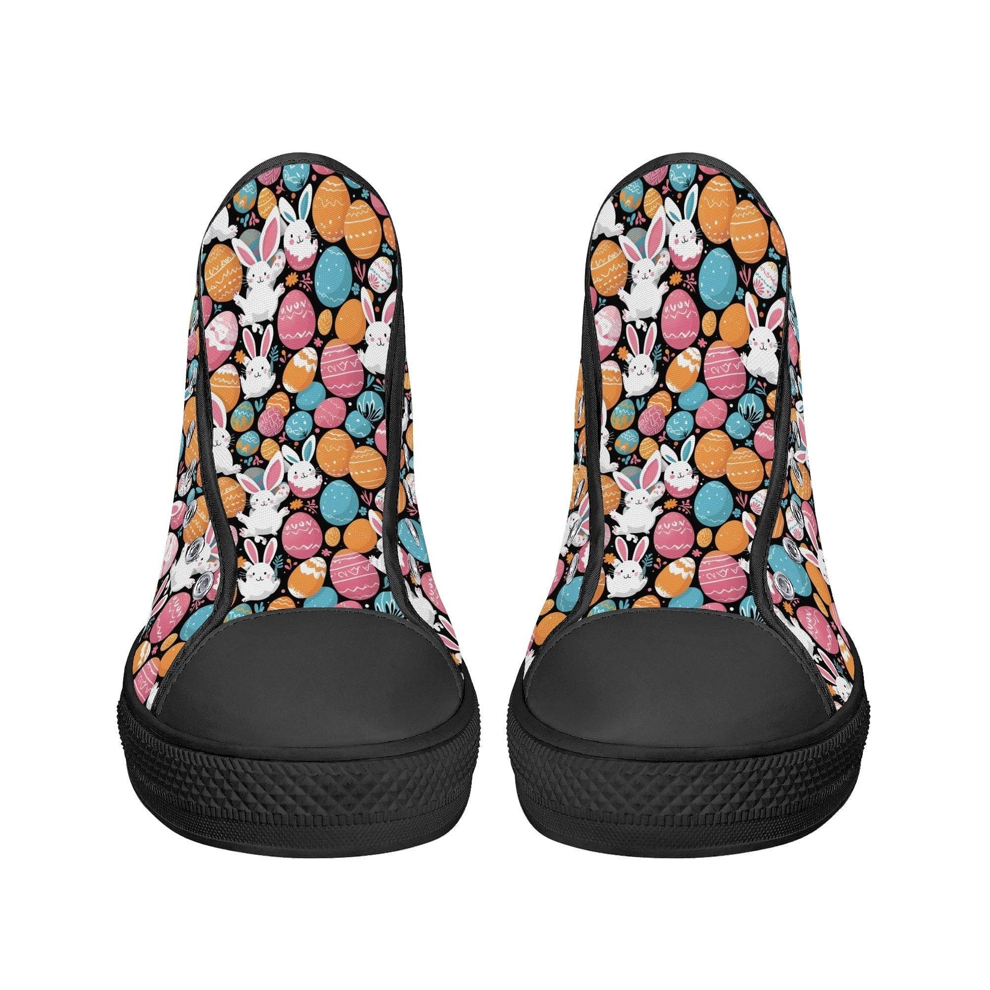Fun Bunny Women's High Top Canvas Shoes - DeRose Seasonal