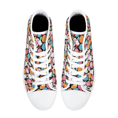 Fun Bunny Women's High Top Canvas Shoes - DeRose Seasonal