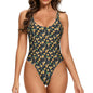 Gold Margarita One-Piece Swimsuits Polyester and Spandex
