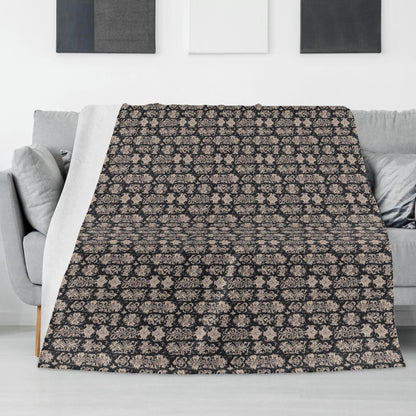 Gothic Tan Flannel Breathable Blanket 4 Sizes - DeRose Seasonal