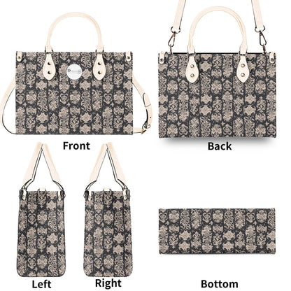 Gothic Tan Luxury Women's Leather Handbag - DeRose Seasonal