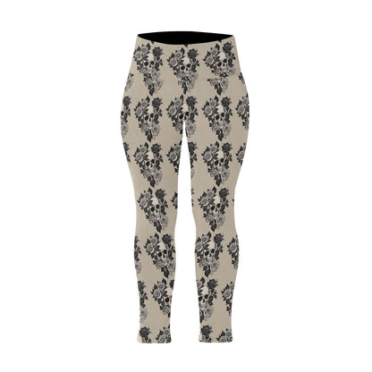 Gothic Tan Women's Plus Size High Waited Leggings Women's High Waist Leggings(Plus Size)(ModelL45) - DeRose Seasonal
