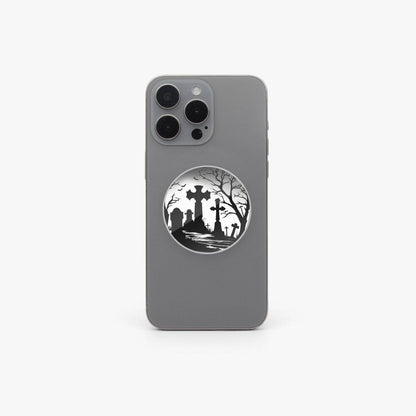 Graveyard Acrylic Phone Airbag Holder - Circle - pop socket - DeRose Seasonal
